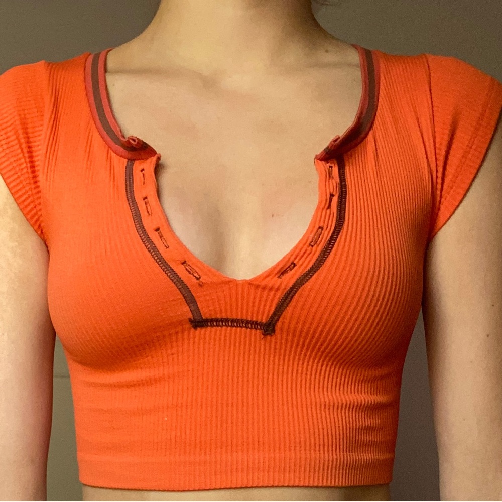 Urban outfitters out from under orange seamless crop top